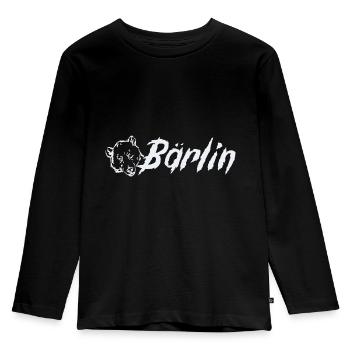 Bärlin ist Berlin - Kinder Premium Bio Langarmshirt - Schwarz - Vorne - AI Model Kid Male (0cm)
