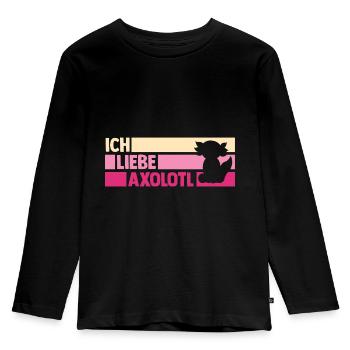 Axolotl - Kinder Premium Bio Langarmshirt - Schwarz - Vorne - AI Model Kid Male (0cm)