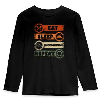 Travail de chaussures - T-shirt manches longues Premium Enfant - noir - Devant - AI Model Kid Male (0cm)