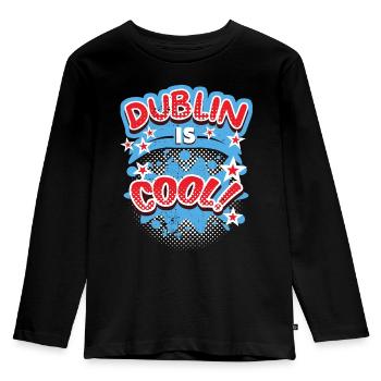 Dublin Dublin-Irland Irland, Spruch, Dublin-Design - Kinder Premium Bio Langarmshirt - Schwarz - Vorne - AI Model Kid Male (0cm)