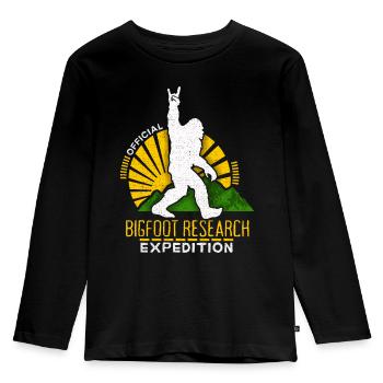 Bigfoot Monsters, Zombie Monsters, Yeti Monsters - Kids' Premium Longsleeve Shirt - black - Front - AI Model Kid Male (0cm)