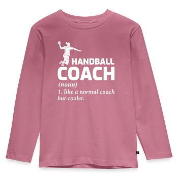 Handball Coach Handballer Funny Saying - Kids' Premium Longsleeve Shirt - mauve - Front - AI Model Kid Female (0cm)