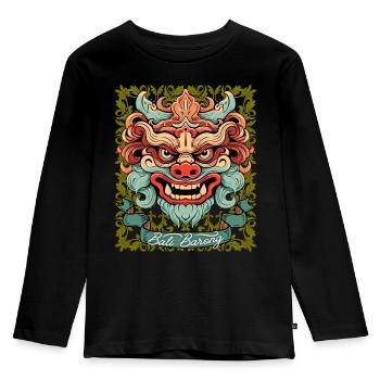 Asia Mask, Indonesian Barong Deity, Bali - Kids' Premium Longsleeve Shirt - black - Front - AI Model Kid Male (0cm)