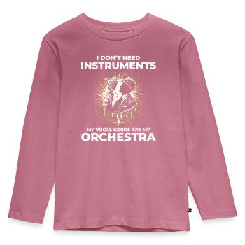 Beatboxing Culture Orchestre Humour musical Beatbox - T-shirt manches longues Premium Enfant - mauve - Devant - AI Model Kid Female (0cm)