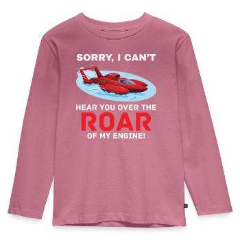 Wasserflugzeug Rennen Motor Brüllen Wassersport - Kinder Premium Bio Langarmshirt - Mauve - Vorne - AI Model Kid Female (0cm)