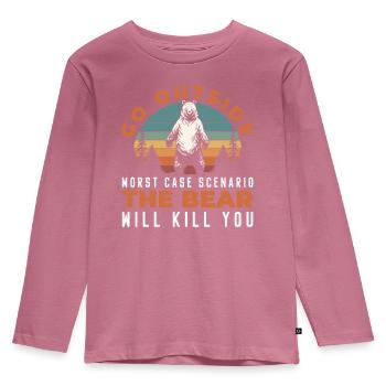 Wild Stark Berlin - Kinder Premium Bio Langarmshirt - Mauve - Vorne - AI Model Kid Female (0cm)
