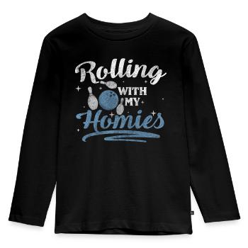 Bowler Sports Leisure - Kids' Premium Longsleeve Shirt - black - Front - AI Model Kid Male (0cm)