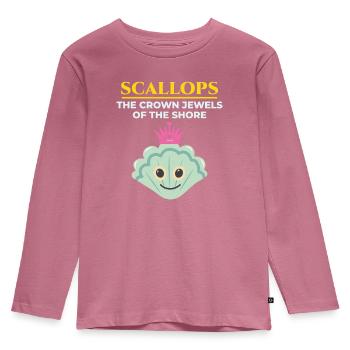 Pétoncles Coquillages Collector Beachcomber Crustacés - T-shirt manches longues Premium Enfant - mauve - Devant - AI Model Kid Female (0cm)
