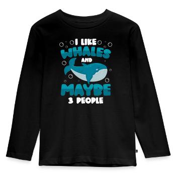 Meer Wasser Tauchen - Kinder Premium Bio Langarmshirt - Schwarz - Vorne - AI Model Kid Male (0cm)