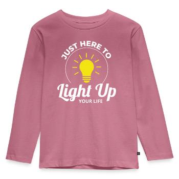 Elektriker Humor Elektrotechniker Ingenieur - Kinder Premium Bio Langarmshirt - Mauve - Vorne - AI Model Kid Female (0cm)