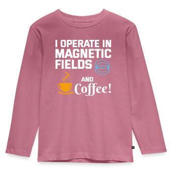 Elektriker Humor Elektrotechniker Kaffee - Kinder Premium Bio Langarmshirt - Mauve - Vorne - AI Model Kid Female (0cm)