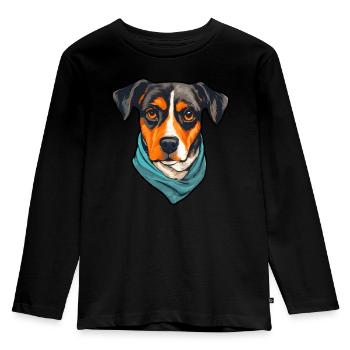 Chiens Sports canins Propriétaire d’une école canine - T-shirt manches longues Premium Enfant - noir - Devant - AI Model Kid Male (0cm)