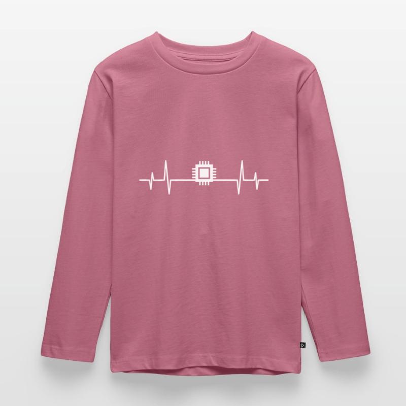 Heartbeat Processor Chip CPU GPU Semiconductor PC Kids' Premium Longsleeve Shirt