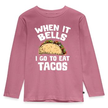 Taco Mardi Torero Salsa Latino Nacho Mexicain - T-shirt manches longues Premium Enfant - mauve - Devant - AI Model Kid Female (0cm)