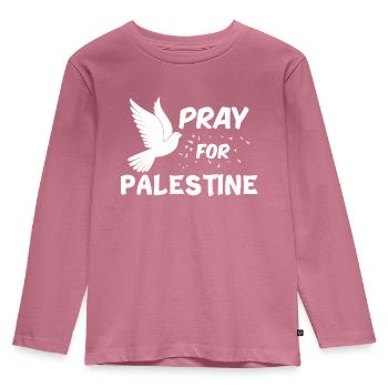 Palästina - Kinder Premium Bio Langarmshirt - Mauve - Vorne - AI Model Kid Female (0cm)