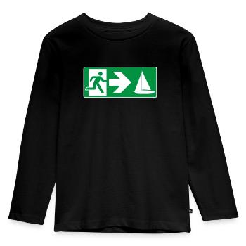 Emergency Exit Sailing Sailor - Kids' Premium Longsleeve Shirt - black - Front - AI Model Kid Male (0cm)