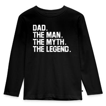 Gifts for Dads. Best Dad. Best Seller. Super Dad. - Kids' Premium Longsleeve Shirt - black - Front - AI Model Kid Male (0cm)