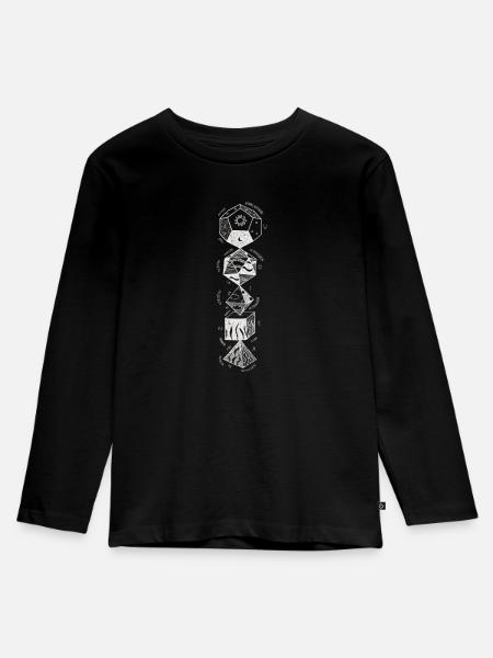 Elemente - Kinder Premium Bio Langarmshirt - Schwarz