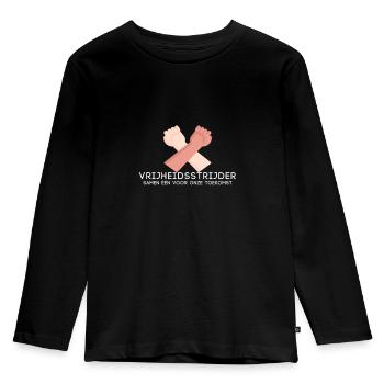 Freedom fighter - Kids' Premium Longsleeve Shirt - black - Front - AI Model Kid Male (0cm)