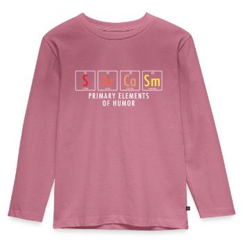 sarcasme - T-shirt manches longues Premium Enfant - mauve - Devant - AI Model Kid Female (0cm)