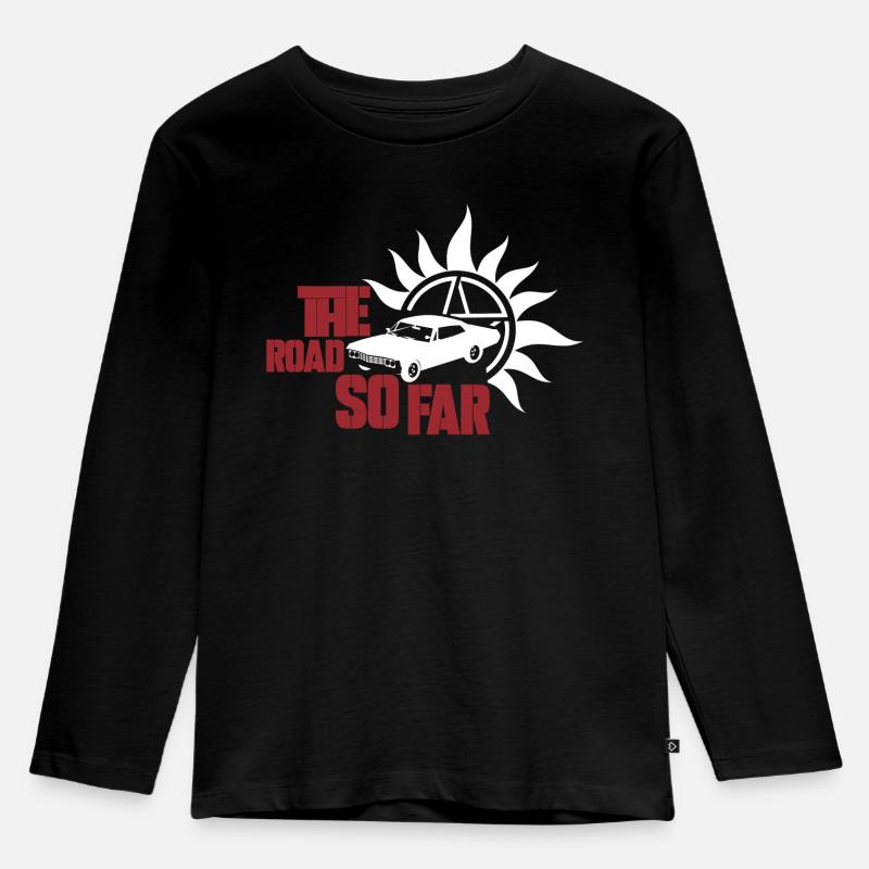 THE ROAD SO FAR, GESCHENK - Kinder Premium Bio Langarmshirt - Schwarz