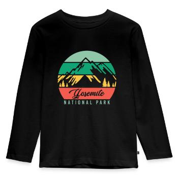 Yosemite National Park - T-shirt manches longues Premium Enfant - noir - Devant - AI Model Kid Male (0cm)