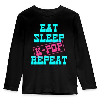 K-Pop - T-shirt manches longues Premium Enfant - noir - Devant - AI Model Kid Male (0cm)
