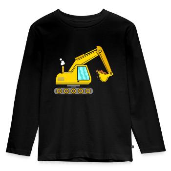 pelleteuse - T-shirt manches longues Premium Enfant - noir - Devant - AI Model Kid Male (0cm)