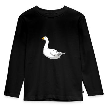 OIE - T-shirt manches longues Premium Enfant - noir - Devant - AI Model Kid Male (0cm)