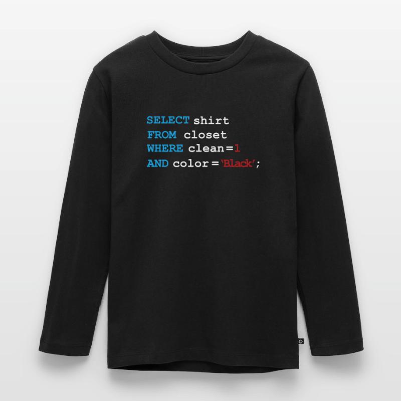 Développeur Devops matin routine SQL Select T-shirt manches longues Premium Enfant