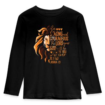 Religion biblique chrétienne - T-shirt manches longues Premium Enfant - noir - Devant - AI Model Kid Male (0cm)