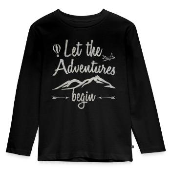 Voyage Voyage & Voyage Voyage d'aventure Lust Cadeau - T-shirt manches longues Premium Enfant - noir - Devant - AI Model Kid Male (0cm)