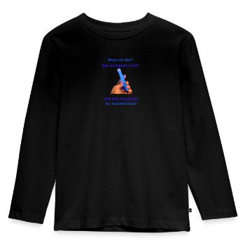 Blaues Licht - Kinder Premium Bio Langarmshirt - Schwarz - Vorne - AI Model Kid Male (0cm)