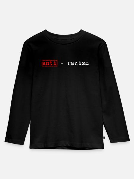 Antirassismus - Kinder Premium Bio Langarmshirt - Schwarz