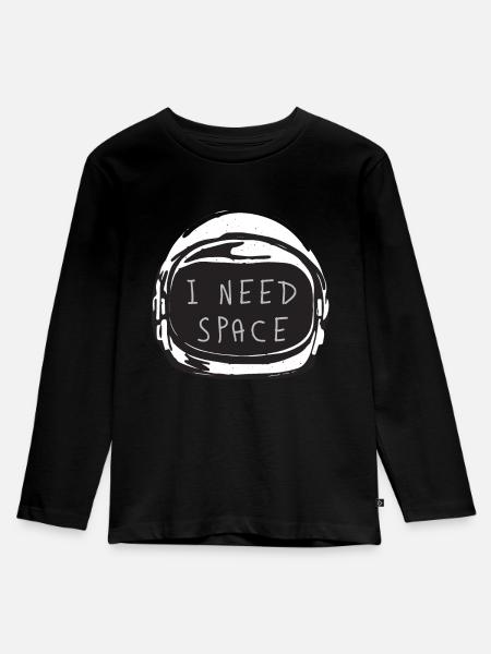 NASA - Kinder Premium Bio Langarmshirt - Schwarz