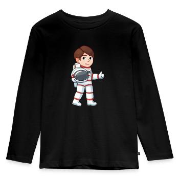 Je suis astronaute fusée cadeau de l’espace - T-shirt manches longues Premium Enfant - noir - Devant - AI Model Kid Male (0cm)