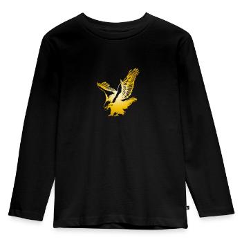 Eagle Golden Eagle Osprey eagle bird of prey - Kids' Premium Longsleeve Shirt - black - Front - AI Model Kid Male (0cm)