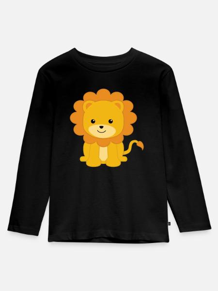 lion - Kids' Premium Longsleeve Shirt - black