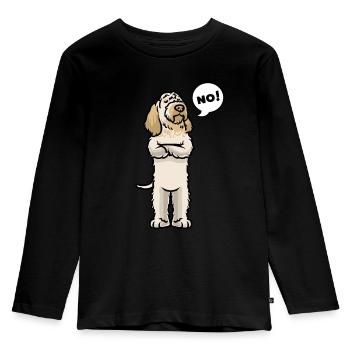 Spinone italiano Dog - Kids' Premium Longsleeve Shirt - black - Front - AI Model Kid Male (0cm)