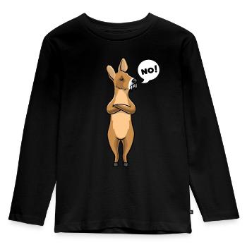 Eau ree drôle d’animaux - T-shirt manches longues Premium Enfant - noir - Devant - AI Model Kid Male (0cm)
