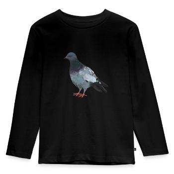 Colombe - T-shirt manches longues Premium Enfant - noir - Devant - AI Model Kid Male (0cm)