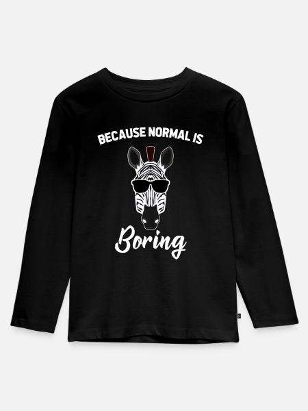 Zebra Zebrastreifen - Kinder Premium Bio Langarmshirt - Schwarz