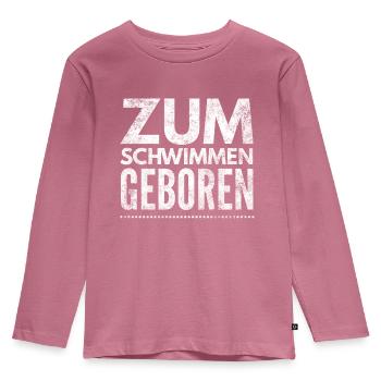 Schwimmen schwimmer Taucher Chlor Geschenk 5 - Kinder Premium Bio Langarmshirt - Mauve - Vorne - AI Model Kid Female (0cm)