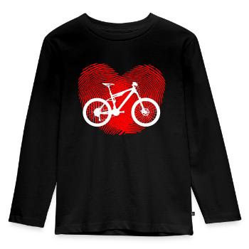 TRAIL BIKE - T-shirt manches longues Premium Enfant - noir - Devant - AI Model Kid Male (0cm)