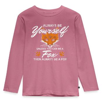 Cadeau intelligent Fox Animal Woodlander Clever - T-shirt manches longues Premium Enfant - mauve - Devant - AI Model Kid Female (0cm)