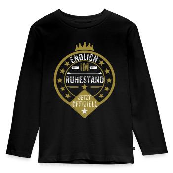 pension - T-shirt manches longues Premium Enfant - noir - Devant - AI Model Kid Male (0cm)