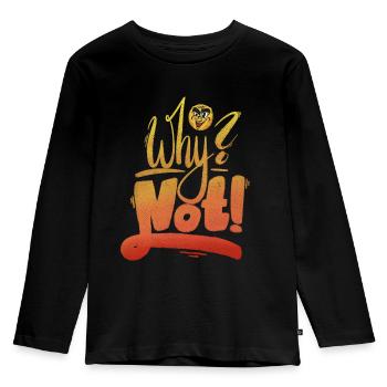 Pourquoi pas le point d’exclamation - T-shirt manches longues Premium Enfant - noir - Devant - AI Model Kid Male (0cm)
