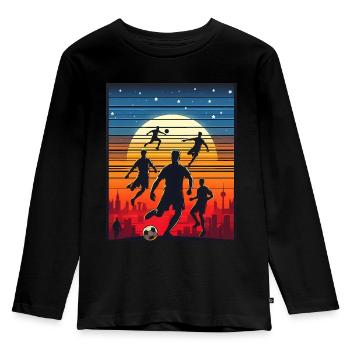 Football players 2024 - Kids' Premium Longsleeve Shirt - black - Front - AI Model Kid Male (0cm)