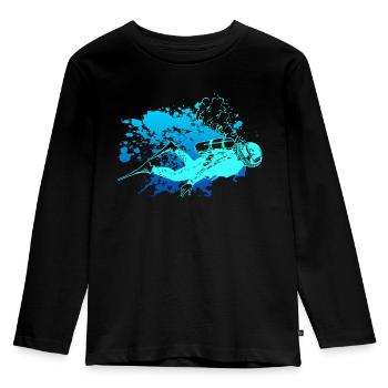 Diver - Kids' Premium Longsleeve Shirt - black - Front - AI Model Kid Male (0cm)