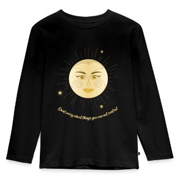Geometric Geometry Sun - Kids' Premium Longsleeve Shirt - black - Front - AI Model Kid Male (0cm)